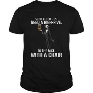 Jack Skellington High Five In The Face Chair Movie Graphic Parent Outfit T Shirt